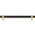 Jeffrey Alexander Key Grande Collection 9-1/8'' W Bar Cabinet Pull in Matte Black with Brushed Gold, 192mm (7-9/16'') Center-to-Center, Product View