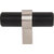 Jeffrey Alexander Key Grande Collection 2'' W Cabinet ''T'' Knob in Matte Black with Satin Nickel, Product View