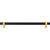 Jeffrey Alexander Key Grande Collection 10-3/8'' W Bar Cabinet Pull in Matte Black with Brushed Gold, 224mm (8-13/16'') Center-to-Center, Product View