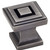 Jeffrey Alexander Delmar Collection 1'' W Small Square Cabinet Knob in Brushed Pewter