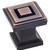 Jeffrey Alexander Delmar Collection 1'' W Small Square Cabinet Knob in Brushed Oil Rubbed Bronze