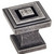 Jeffrey Alexander Delmar Collection 1'' W Small Square Cabinet Knob in Distressed Pewter