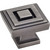 Jeffrey Alexander Delmar Collection 1-1/4'' W Large Square Cabinet Knob in Brushed Pewter