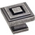 Jeffrey Alexander Delmar Collection 1-1/4'' W Large Square Cabinet Knob in Distressed Pewter