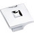 Jeffrey Alexander Modena Collection 1-3/16'' W Large Modern Square Cabinet Knob in Polished Chrome