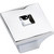 Jeffrey Alexander Modena Collection 1'' W Small Modern Square Cabinet Knob in Polished Chrome