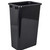 Waste Container, 50 Quart (12.5 Gallon), Black, 10-1/4"W x 14-7/8"D x 22-1/4"H