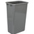 Waste Container, 50 Quart (12.5 Gallon), Gray, 10-1/4"W x 14-7/8"D x 22-1/4"H