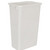 Waste Container, 50 Quart (12.5 Gallon), White, 10-1/4"W x 14-7/8"D x 22-1/4"H