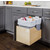 Double Bin Bottom Mount Pullout Waste Container System, 35 Quart (8.75 Gallon), Gray Cans, Min. Cab. Opening: 15"W