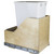 Single Bin Pullout Waste Container System, 50 Quart (12.5 Gallon), White Can w/ SS Trash Bag Basket, Min. Cab. Opening: 15"W