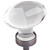 Jeffrey Alexander Harlow Collection 1-5/8" Diameter Large Glass Oval Football Decorative Cabinet Knob in Brushed Pewter
