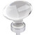 Jeffrey Alexander Harlow Collection 1-5/8" Diameter Large Glass Oval Football Decorative Cabinet Knob in Polished Chrome