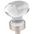 Jeffrey Alexander Harlow Collection 1-1/4" Diameter Small Glass Oval Football Decorative Cabinet Knob in Satin Nickel