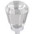 Jeffrey Alexander Harlow Collection 1" Diameter Small Glass Tapered Decorative Cabinet Knob in Polished Chrome