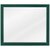 Jeffrey Alexander Cade Beveled Glass Mirror in Forest Green Finish, 33" W x 1" D x 28" H