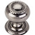Jeffrey Alexander Rhodes Collection 1-1/4" Diameter Hollow Steel Round Rope Knob with Backplate in Brushed Black Nickel