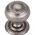 Jeffrey Alexander Rhodes Collection 1-1/4" Diameter Hollow Steel Round Rope Knob with Backplate in Brushed Pewter