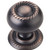 Jeffrey Alexander Rhodes Collection 1-1/4" Diameter Hollow Steel Round Rope Knob with Backplate in Brushed Oil Rubbed Bronze