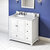 36" White Addington Vanity, Left Offset, White Carrara Marble Vanity Top with Undermount Oval Sink