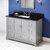 Jeffrey Alexander 48'' W Grey Addington Single Vanity Cabinet Base with Black Granite Vanity Top and Undermount Rectangle Bowl