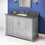 Jeffrey Alexander 48'' W Grey Addington Single Vanity Cabinet Base with Boulder Cultured Marble Vanity Top and Undermount Rectangle Bowl