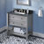 36" Grey Adler Vanity, Calacatta Black Quartz Vanity Top with Undermount Rectangle Sink
