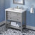 36" Grey Adler Vanity, Lavante Cultured Marble Vessel Vanity Top with Integrated Rectangle Sink