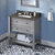 36" Grey Adler Vanity, Blue Limestone Vanity Top with Undermount Rectangle Sink