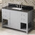Jeffrey Alexander 48'' W Grey Astoria Single Vanity Cabinet Base with Black Granite Vanity Top and Undermount Rectangle Bowl