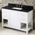 Jeffrey Alexander 48'' W White Astoria Single Vanity Cabinet Base with Black Granite Vanity Top and Undermount Rectangle Bowl