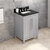 Jeffrey Alexander 24'' W Grey Cade Single Vanity Cabinet Base with Black Granite Vanity Top and Undermount Rectangle Bowl