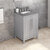 Jeffrey Alexander 24'' W Grey Cade Single Vanity Cabinet Base with Boulder Cultured Marble Vanity Top and Undermount Rectangle Bowl