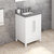 Jeffrey Alexander 24'' W White Cade Single Vanity Cabinet Base with Boulder Cultured Marble Vanity Top and Undermount Rectangle Bowl