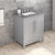 Jeffrey Alexander 30'' W Grey Cade Single Vanity Cabinet Base with Steel Grey Cultured Marble Vanity Top and Undermount Rectangle Bowl