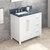 36" White Cade Vanity, Left Offset, Grey Marble Vanity Top with Undermount Rectangle Sink