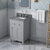 Jeffrey Alexander 24'' W Grey Chatham Single Vanity Cabinet Base with Boulder Cultured Marble Vanity Top and Undermount Rectangle Bowl