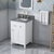 Jeffrey Alexander 24'' W White Chatham Single Vanity Cabinet Base with Boulder Cultured Marble Vanity Top and Undermount Rectangle Bowl