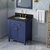 Jeffrey Alexander 30'' W Hale Blue Chatham Single Vanity Cabinet Base with Black Granite Vanity Top and Undermount Rectangle Bowl