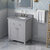 Jeffrey Alexander 30'' W Grey Chatham Single Vanity Cabinet Base with Steel Grey Cultured Marble Vanity Top and Undermount Rectangle Bowl