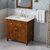 36" Chocolate Chatham Vanity, Arctic Stone Cultured Marble Vanity Top with Undermount Oval Sink