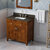 36" Chocolate Chatham Vanity, Blue Limestone Vanity Top with Undermount Rectangle Sink