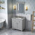Jeffrey Alexander 36'' W Grey Chatham Vanity Cabinet Base with Steel Grey Cultured Marble Vanity Top and Undermount Rectangle Bowl, Installed View