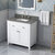 Jeffrey Alexander 36'' W White Chatham Single Vanity Cabinet Base with Boulder Cultured Marble Vanity Top and Undermount Rectangle Bowl