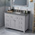 Jeffrey Alexander 48'' W Grey Chatham Single Vanity Cabinet Base with Boulder Cultured Marble Vanity Top and Undermount Rectangle Bowl