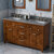 Jeffrey Alexander 60'' W Chocolate Chatham Double Vanity Cabinet Base with Boulder Cultured Marble Vanity Top and Two Undermount Rectangle Bowls