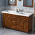 60" Chocolate Chatham Vanity, Double Sink Lavante Cultured Marble Vessel Vanity Top with Double Integrated Rectangle Sinks