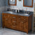 60" Chocolate Chatham Vanity, Double Sink Grey Marble Vanity Top with (2x) Undermount Oval Sinks