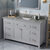 Jeffrey Alexander 60'' W Grey Chatham Single Vanity Cabinet Base with Steel Grey Cultured Marble Vanity Top and Undermount Rectangle Bowl