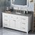 Jeffrey Alexander 60'' W White Chatham Single Vanity Cabinet Base with Boulder Cultured Marble Vanity Top and Undermount Rectangle Bowl